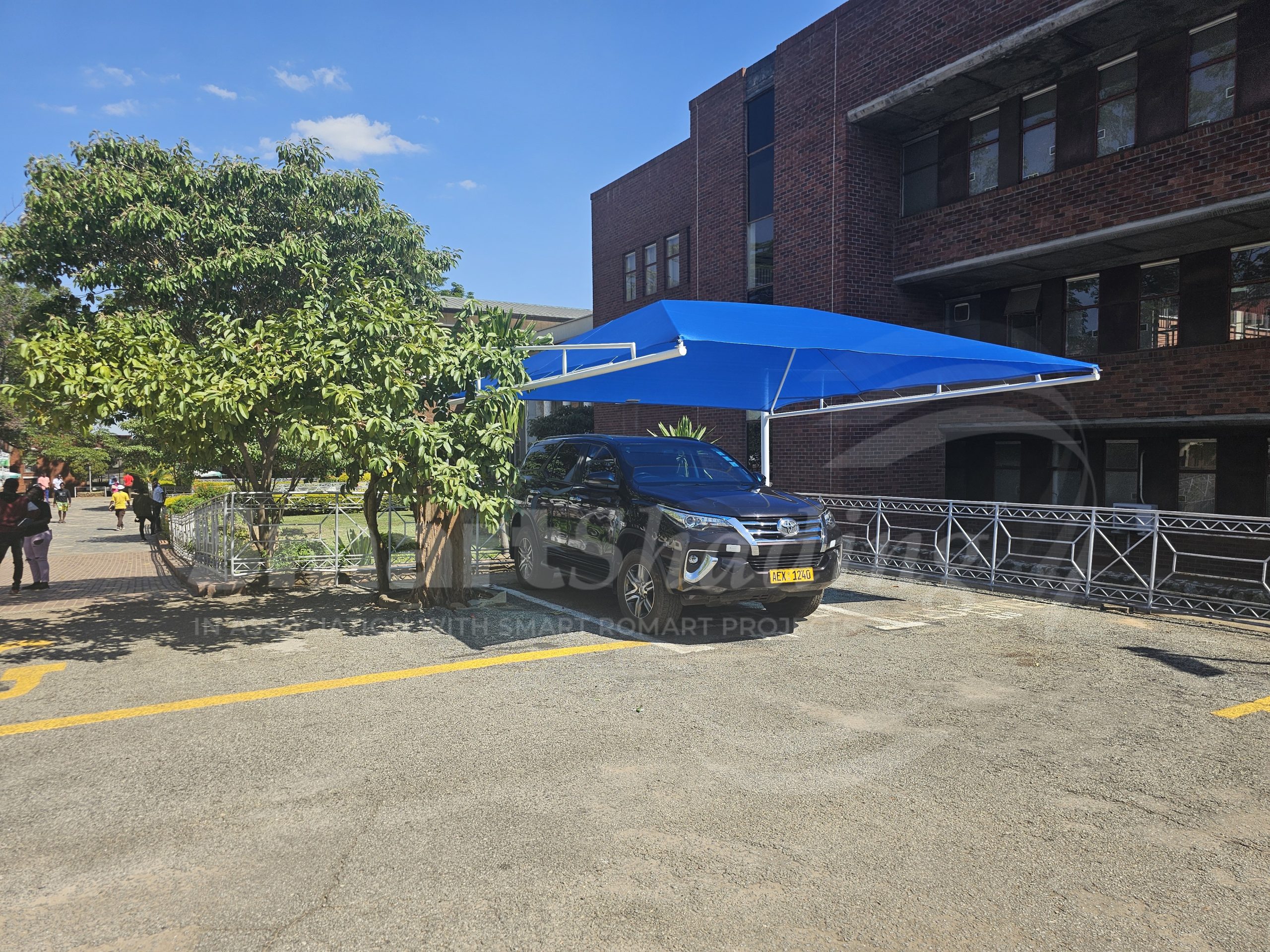 University of Zimbabwe (Library Section) – Double Pyramid Carport Installation –